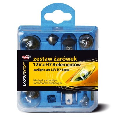 ZESTAW ŻARÓWEK 12V Z H7 8 ELEMENTÓW MOJE AUTO VIRAGE