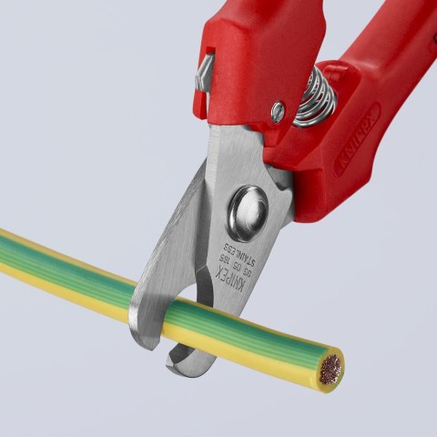 NOŻYCE DO KABLI 165MM, RĘKOJEŚĆ Z TWORZYWA KNIPEX