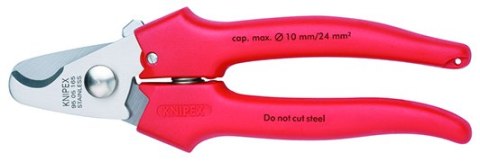 NOŻYCE DO KABLI 165MM, RĘKOJEŚĆ Z TWORZYWA KNIPEX