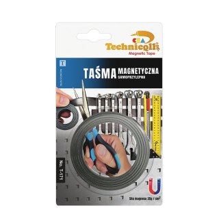TAŚMA MAGNETYCZNA SAMOPRZYLEPNA 1MX20MMX1,5MM TECHNICQLL