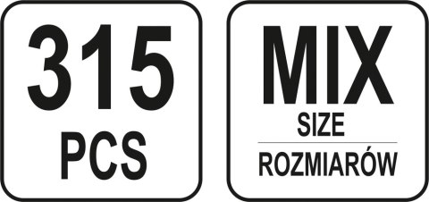 315 SZT KOŁKÓW SPRĘŻYSTYCH MIX YATO