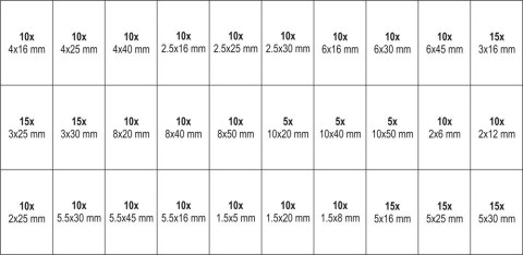 315 SZT KOŁKÓW SPRĘŻYSTYCH MIX YATO
