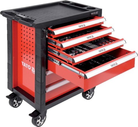 SZAFKA SERWISOWA NA KÓŁKACH + NARZEDZIA 177 CZĘŚCI YATO