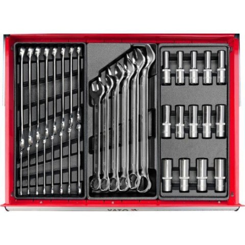 SZAFKA SERWISOWA NA KÓŁKACH + NARZEDZIA 177 CZĘŚCI YATO