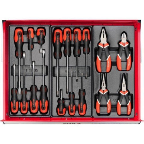 SZAFKA SERWISOWA NA KÓŁKACH + NARZEDZIA 177 CZĘŚCI YATO