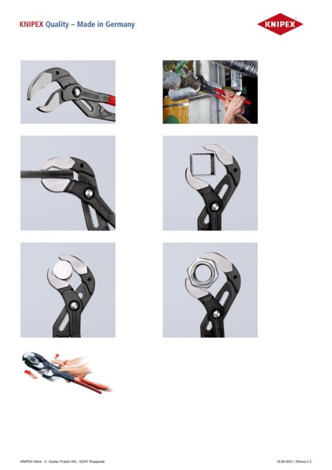 SZCZYPCE DO RUR COBRA XXL 560MM KNIPEX