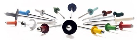 NIT ZRYWALNY ALUMINIOWO-STALOWY 4.0*8MM RAL 9016 UN