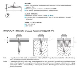 WKRĘT SAMOWIERTNY TORX 4.8*35MM RAL 9005 UN