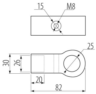 ZŁĄCZKA DWURAMIENNA PROSTA UN