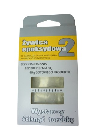 ŻYWICA EPOKSYDOWA Z UTWARDZACZEM 40G UN
