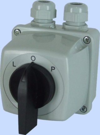 ŁĄCZNIK KRZYWKOWY L-0-P 3P IP44 ŁUK E25-43 W OBUDOWIE ELEKTROMET