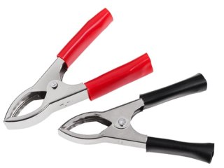 ZŁĄCZE KROKODYL 30A CZERWONE DŁ. 75MM UN