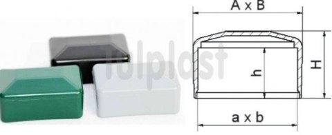 NASADKA NA SŁUPEK 40*60MM NSP 480 GRAFITOWA UN