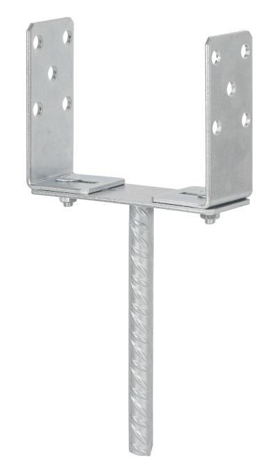 PODSTAWA SŁUPA REGULOWANA Z PRĘTEM 60-200MM UN