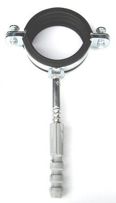 UCHWYT DO RUR POJEDYNCZY Z TŁUMIKIEM 6'' UN