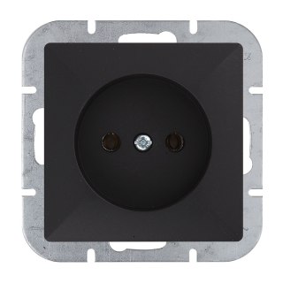 PERŁA GNIAZDO POJEDYNCZE P/T B/U CZARNY MAT ABEX