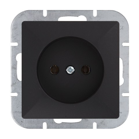 PERŁA GNIAZDO POJEDYNCZE P/T B/U CZARNY MAT ABEX