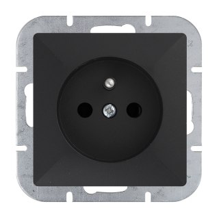 PERŁA GNIAZDO POJEDYNCZE P/T Z/U CZARNY MAT ABEX