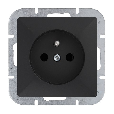 PERŁA GNIAZDO POJEDYNCZE P/T Z/U CZARNY MAT ABEX