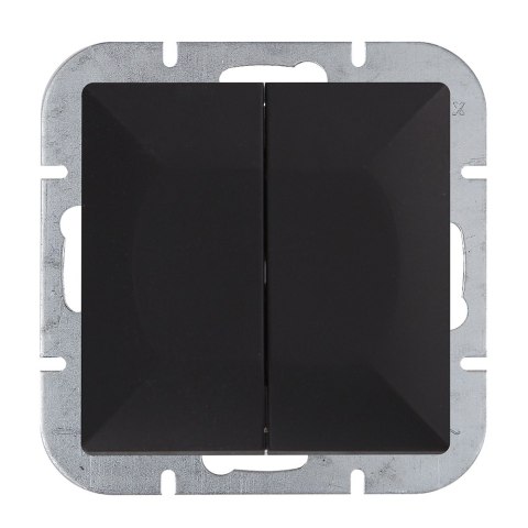 PERŁA ŁĄCZNIK PODWÓJNY P/T CZARNY MAT ABEX