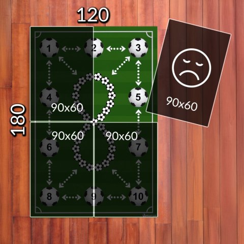 Mata treningowa piłkarska Sprintigo ProMat XXL 180x120 i Zdrapka Piłkarza