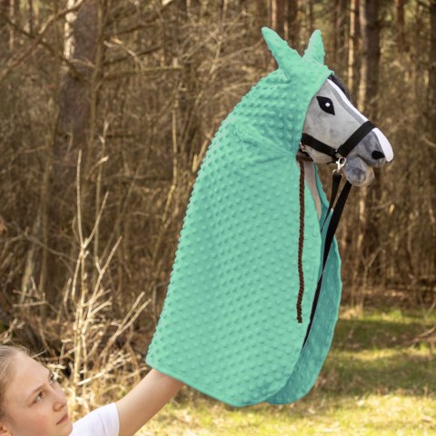 Peleryna Skippi dla Hobby Horse - miętowa - długa derka - kropierz