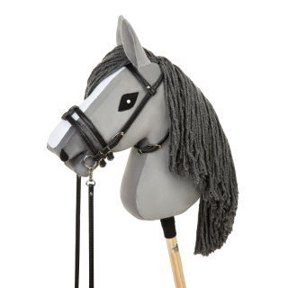 Skippi Ogłowie dla Hobby Horse - wodze, wędzidło, ekoskóra - czarne