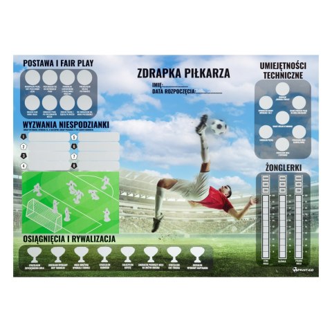 Zdrapka Piłkarza Sprintigo - prezent dla dziecka, prezent na dzień dziecka