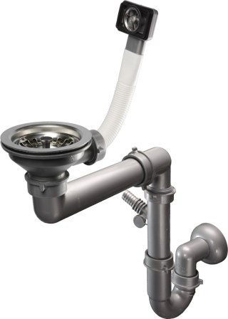 SYFON ZLEWOZMYWAKOWY 1 KOMORA - Z PRZELEWEM 3.5' UN