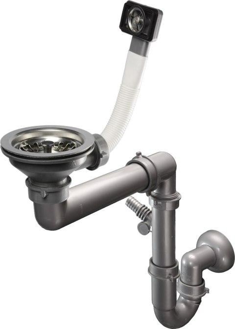 SYFON ZLEWOZMYWAKOWY 1 KOMORA - Z PRZELEWEM 3.5' UN