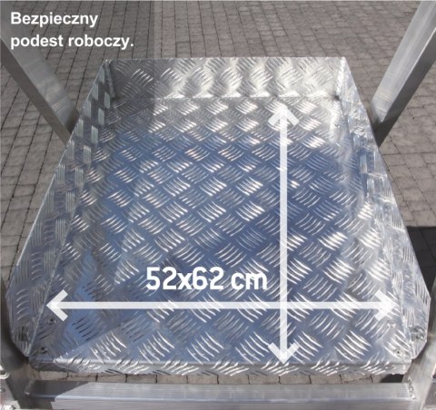 DRABINA/PODEST ROBOCZY PLS5 130/238CM 5 STOPNI FARAONE