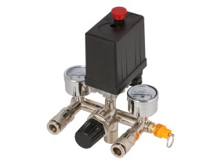 REDUKTOR+WŁĄCZNIK CIŚNIENIOWY+2 ZŁĄCZA 230V 10 BAR AIRPRESS