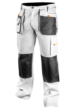 SPODNIE ROBOCZE BIAŁE XXL/58 NEO