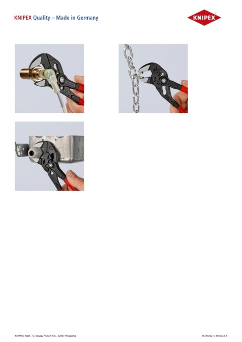 SZCZYPCE-KLUCZ OKSYDOWANE 180MM KNIPEX