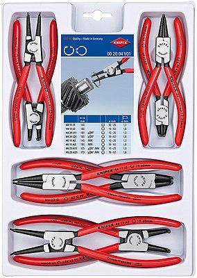 ZESTAW SZCZYPIEC DO PIERŚCIENI OSADCZYCH 8-CZ. 00 20 04 V01 KNIPEX