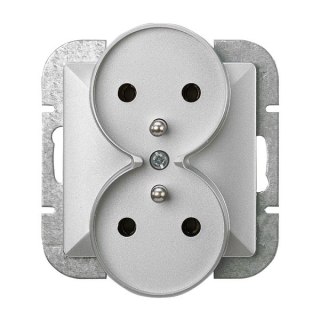 PERŁA GNIAZDO PODWÓJNE P/T Z/U SREBRNY ABEX