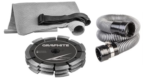 BRUZDOWNICA 150MM 2400W, WALIZKA GRAPHITE