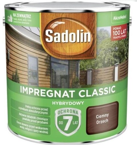 SADOLIN IMPREGNAT CLASSIC HYBRYDOWY 7 LAT ORZECH CIEMNY 2.5L SADOLIN