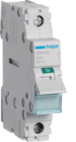 MODUŁOWY ROZŁĄCZNIK IZOLACYJNY 1-POLOWY 40A HAGER