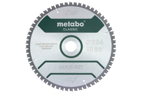 PIŁA TARCZOWA MULTI CUT CLASSIC 254*30MM Z60 METABO