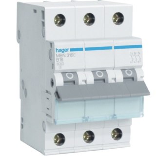 WYŁĄCZNIK NADPRĄDOWY 6KA 3-POLOWY C 16A HAGER