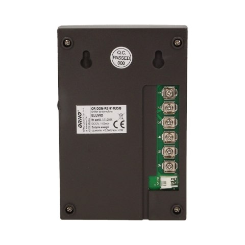 DOMOFON JEDNORODZINNY N/T BEZSŁUCHAWKOWY CZARNY ELUVIO ORNO