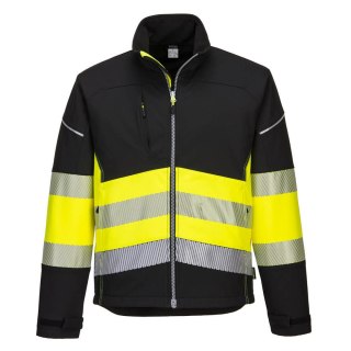 KURTKA OSTRZEGAWCZA SOFTSHELL PW375BKY ROZMIAR L PORTWEST