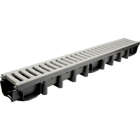 ODWODNIENIE LINIOWE 1000*98 KANAŁ Z KRATĄ PVC A15 POPIEL UN