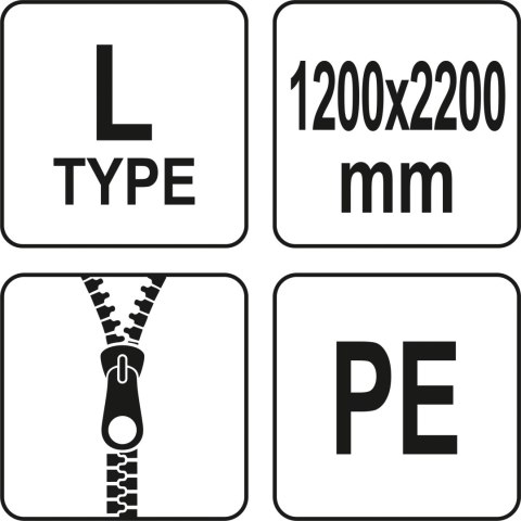 OSŁONA PRZECIWPYŁOWA DO DRZWI TYP L 220 X 120 CM YATO