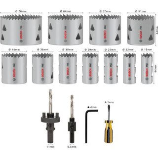 ZESTAW OTWORNIC PRO MULTI MATERIAL 17 EL. BOSCH