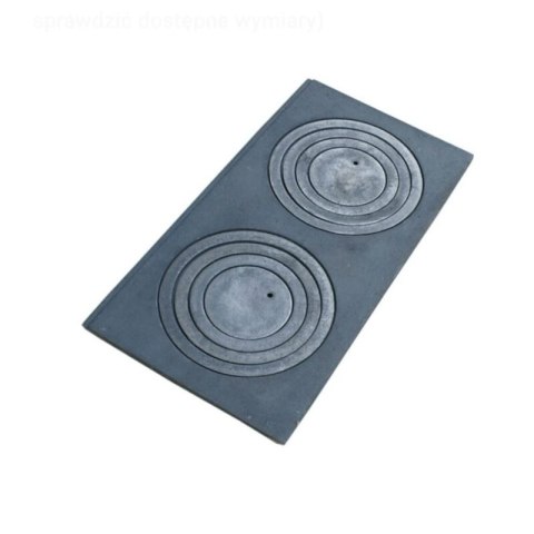 PŁYTA ŻELIWNA 2-OTWOROWA 68*32CM UN