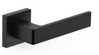 KLAMKA RUMBA KWADRATOWY SZYLD K CZARNA UN