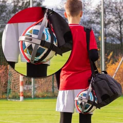 Uchwyt na piłkę Sprintigo - czerwony x szary x czarny - siatka na piłkę