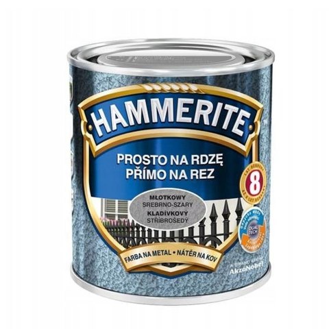 EMALIA HAMMERITE MŁOTKOWY SREBRNO-SZARY 0,7L HAMMERITE
